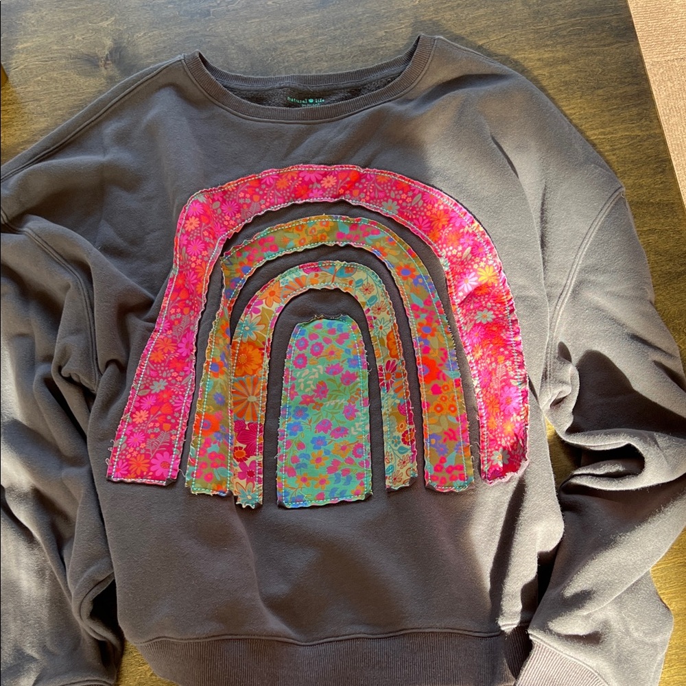 Natural Life GrayTextured Sweatshirt
